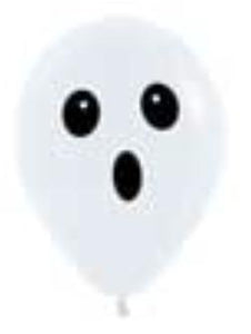 Halloween Ghost Face 11" Latex Balloon
