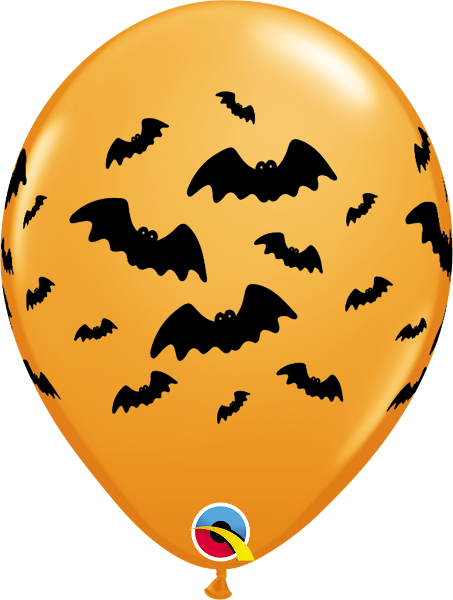 Spooky Orange with Bats Halloween 11