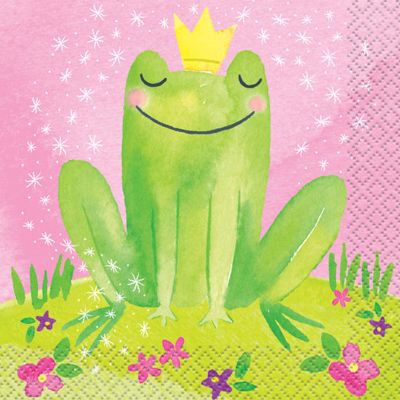 Magical Princess, Frog Beverage Napkins, 16ct