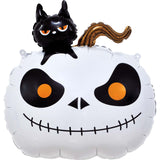 16" Pumpkin and Cat Foil Balloon
