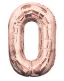 34" Rose Gold Number 0 Foil Balloon