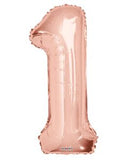 34" Rose Gold Number 1 Foil Balloon