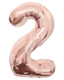 34" Rose Gold Number 2 Foil Balloon
