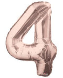 34" Rose Gold Number 4 Foil Balloon