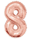 34" Rose Gold Number 8 Foil Balloon