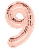 34" Rose Gold Number 9 Foil Balloon