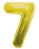 34" Gold Number 7 Foil Balloon