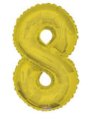 34" Gold Number 8 Foil Balloon