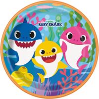 Baby Shark Dinner Round Plates, 24ct