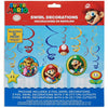 Super Mario Swirl Decorations, 12pcs