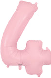 34" Matte Pink Number 4 Foil Balloon