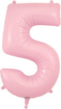 34" Matte Pink Number 5 Foil Balloon