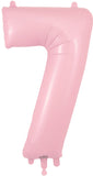 34" Matte Pink Number 7 Foil Balloon