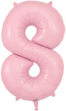 34" Matte Pink Number 8 Foil Balloon