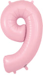 34" Matte Pink Number 9 Foil Balloon