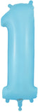 34" Matte Blue Number 1 Foil Balloon
