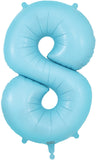 34" Matte Blue Number 8 Foil Balloon