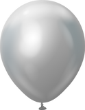 Mirror Silver 12" Latex Balloon