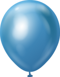 Mirror Blue 12" Latex Balloon