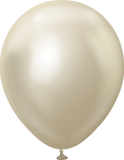 Mirror White Gold 12" Latex Balloon