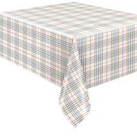 "Fall Flair" Thanksgiving Rectangular Plastic Table Cover, 54"x84"