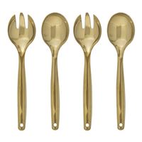 Gold Plastic Serving Set, 4ct