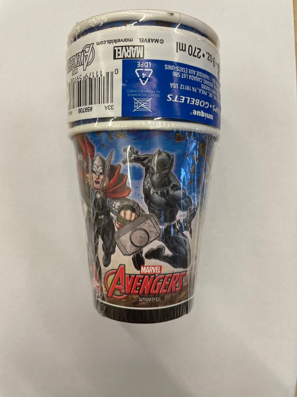 9 oz Marvel Avengers Paper Cups, 8 ct