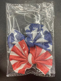 4th of July Mini Clip On Bows, 2ct