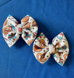 4th of July Mini Clip On Bows, 2ct