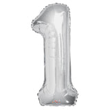 34" Silver Number 1 Foil Balloon
