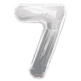 34" Silver Number 7 Foil Balloon