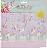 Magical Unicorn Swirl Decoration, 12pcs
