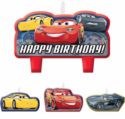 Cars 3 Birthday Candle Set , 4 ct