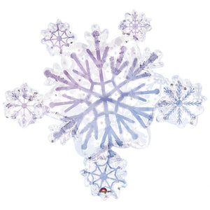 32" Snowflake Cluster Prism Foil Balloon