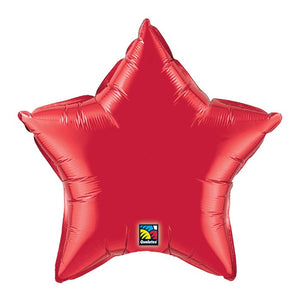 20" Ruby Red Star Foil Balloon.,. ,.,