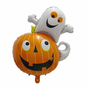 Halloween 33.5" Ghost & Pumpkin Foil Balloon