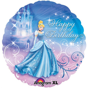 18" Cinderella Happy B'day Foil Balloon