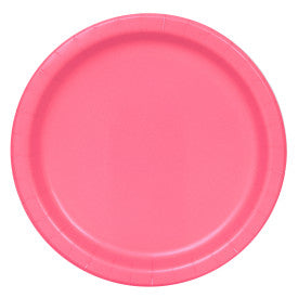 Hot Pink Solid Round 9" Dinner Plates, 8ct