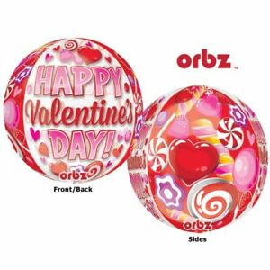 15" 'Happy Valentine's Day!' Orbz Foil Balloon