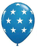 11" Big Stars Blue Balloon.,.