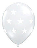 11" Big Stars Diamond Clear Balloon.,.