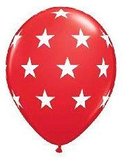 11" Big Stars Red Balloon.,.