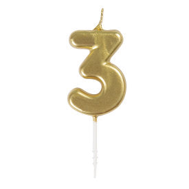 Number 3 Birthday Candle Bougie