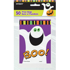Halloween Pumpkin Boo Treat Bags, 50ct