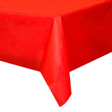 Red Rectangular Plastic Table Cover, 54" x 108",.,