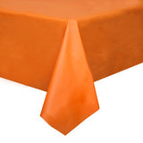 Orange Rectangular Plastic Table Cover, 54" x 108"