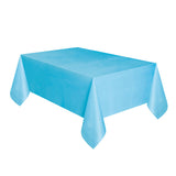 Baby Blue Rectangular Plastic Table Cover, 54" x 108".;.