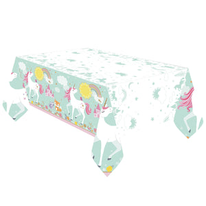 Magical Unicorn Plastic Table Cover, 54" x 96"