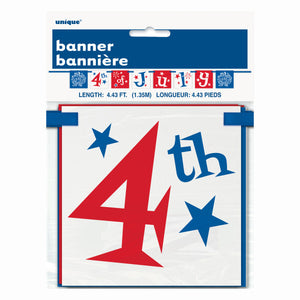 4th of July Block Banner