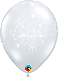11" Clear Congratulations Latex Balloon...